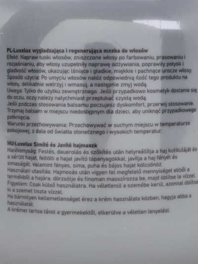 Luxelux maska na vlasy na lámanie 800 ml