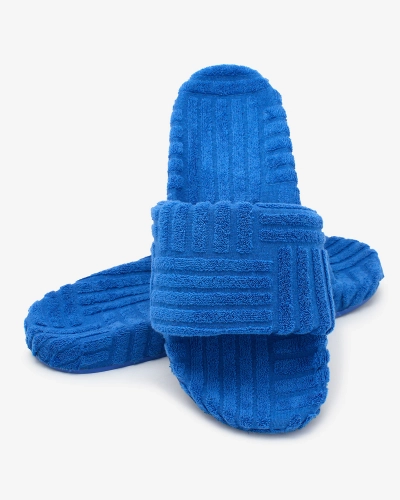 Royalfashion Kobaltové vzorované žabky pre ženy Ewada