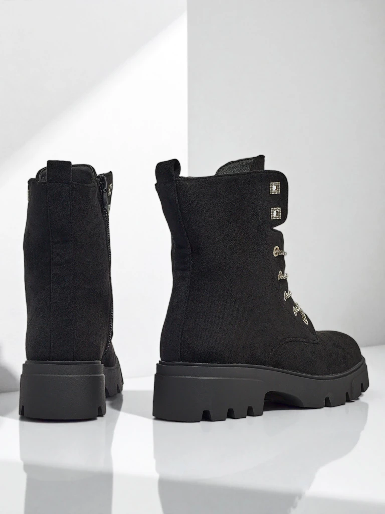 Eko semiš vezani ženski gležnarji Tessaro