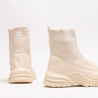 OUTLET Béžové dámske športové tenisky Berida - Obuv