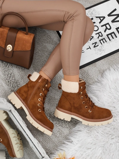 Ženski škornji s krznom Tessara