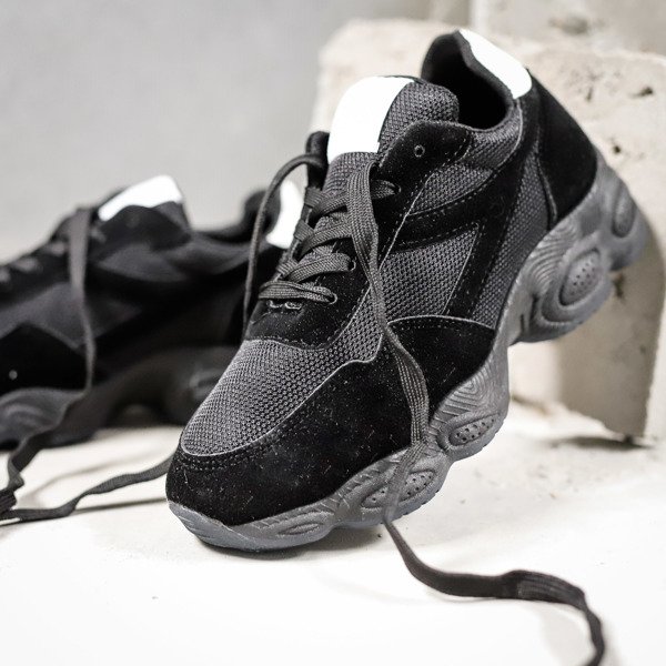 Čierna športová obuv s vysokou podrážkou Faith - Obuv