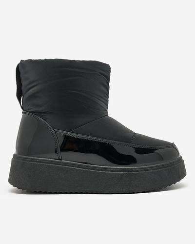 Royalfashion Black Maderta slip-on dámske snehové topánky