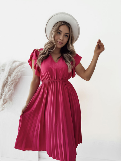 Royalfashion Dámske plisované midi šaty