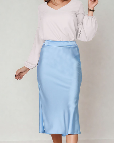 Royalfashion Dámska midi sukňa a'la satén