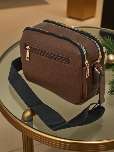 Prešita majhna ženska torbica iz eko usnja Corinne