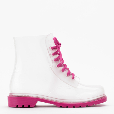 Priehľadné gumené tašky na ružovej podrážke Partys-Footwear