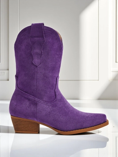 Ženski kavbojski škornji iz eko semiša SpireHush