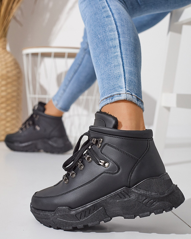 Čierne čižmy z ekokože od Rueq- Footwear