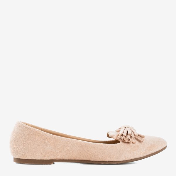Růžové baleríny s ozdobou Fralise - Obuv 1