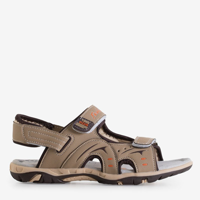 Béžové detské sandále na suchý zips - Topánky