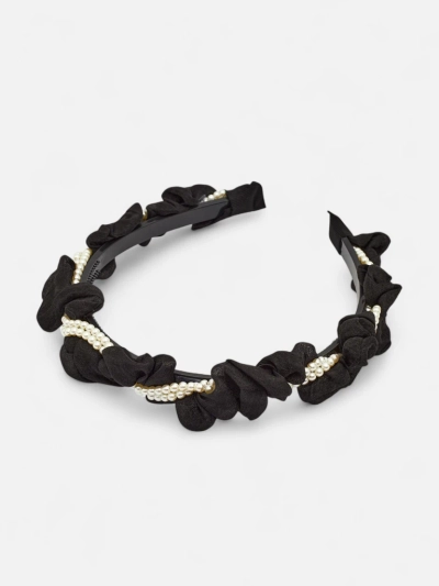 Royalfashion Naglavni trak za lase z nabiranjem in biseri