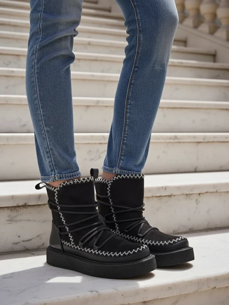 Royalfashion Dámske šnurovacie snehové topánky Siozi