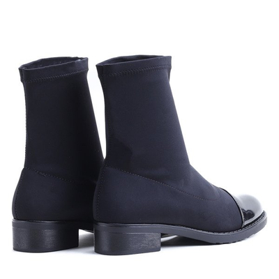 Czarne botki z lakierowanym noskiem Penelope - Obuwie