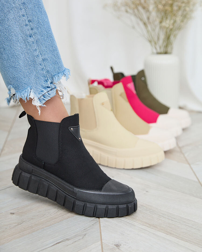 Royalfashion Čierne dámske vysoké tenisky Nexeri