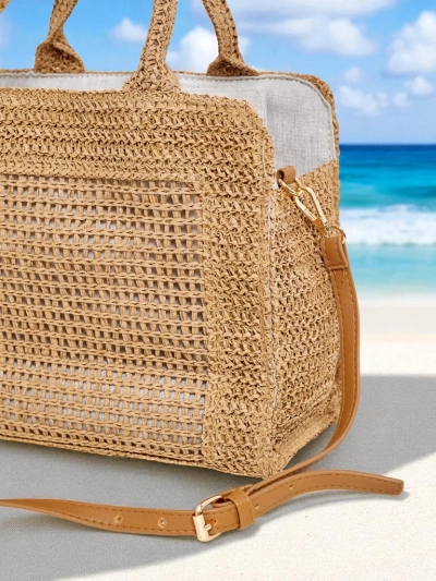 Royalfashion Veľká dámska slamenná taška Ariadne Raffia