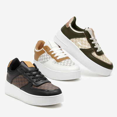 Dámske biele športové topánky s potlačou Glou - Obuv