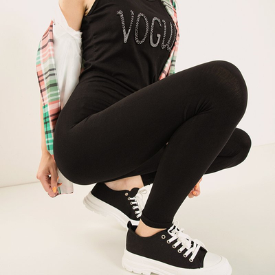 Klasické čierne dámske legíny - Oblečenie