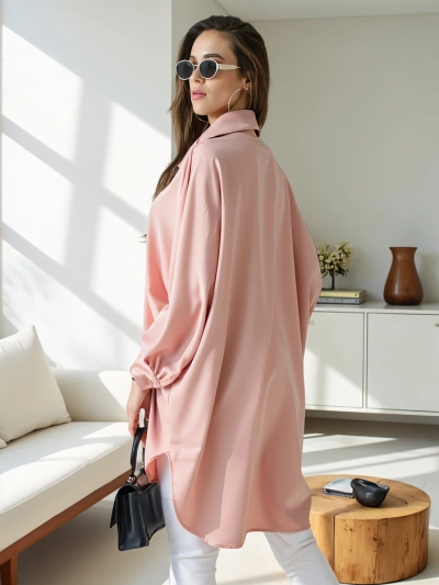 Royalfashion Dlhá oversized košeľa pre ženy