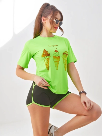 Royalfashion Dámsky športový set s tričkom a šortkami Ice Cream