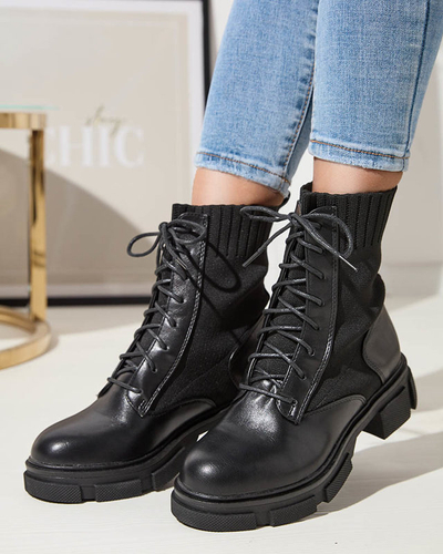 OUTLET Čierne dámske vysoké čižmy Lappa- Footwear