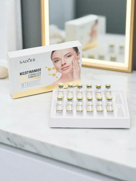 Sadoer Sada lyofilizovaného nikotínamidu a prášku vitamínu C