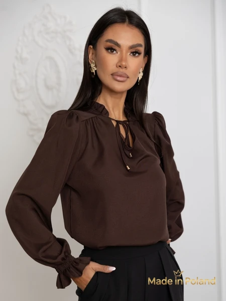 Ženska bluza z okrasnim dekoltejem Frankie