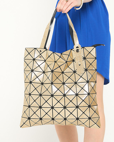 Zlatá dámska brokátová kabelka - Kabelky