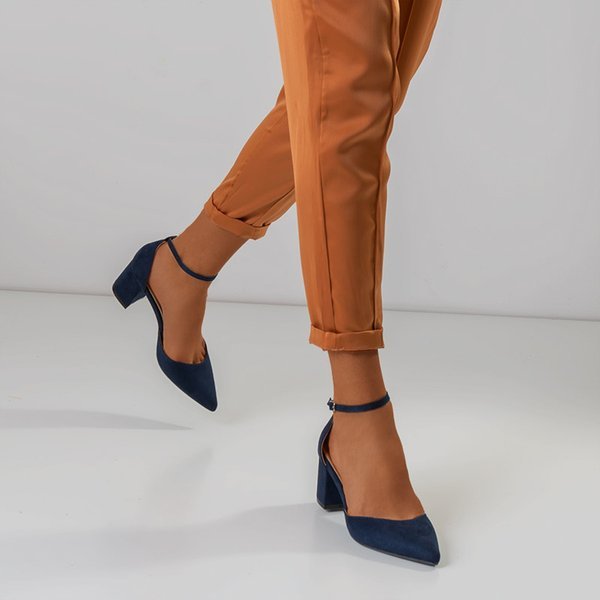 Tmavomodré dámske sandále na postave Rumil - Obuv