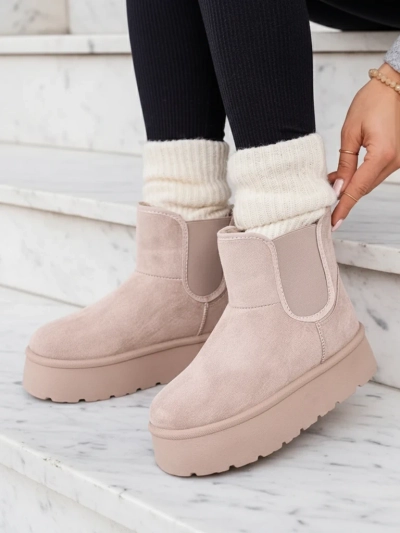 Royalfashion Dámske krátke čižmy Nomas a'la snow boots