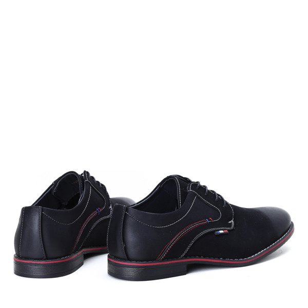 Czarne sznurowane półbuty - Obuwie