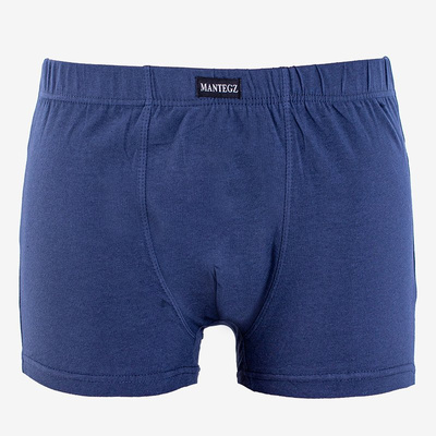 Tmavomodré pánske bavlnené trenírky PLUS SIZE - Spodné prádlo