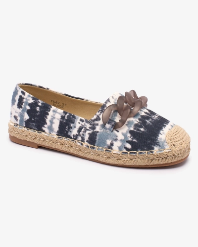 Royalfashion Čierne dámske espadrilky s potlačou Serffio