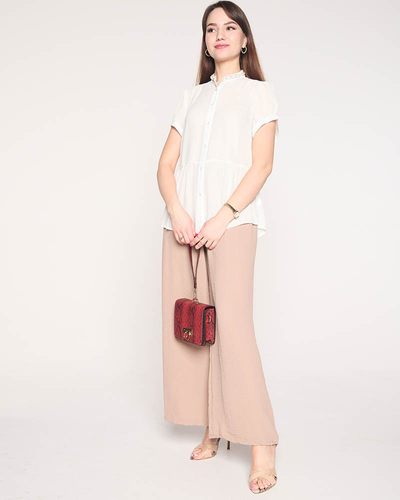 Dámska biela košeľa zapínaná na gombíky - Oblečenie