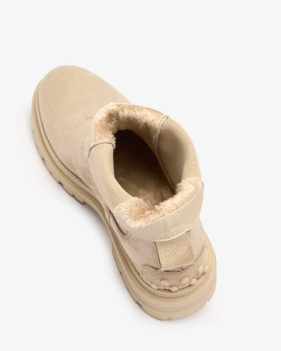 Royalfashion Béžové dámske zateplené čižmy Comfy Walk