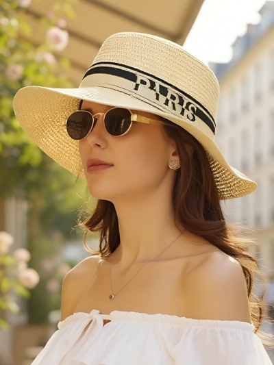 Royalfashion Dámsky slamený klobúk Elegance Ribbon