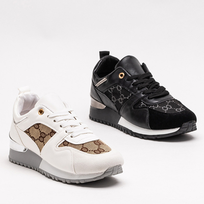 Čierne dámske športové topánky s potlačou Engla - Obuv