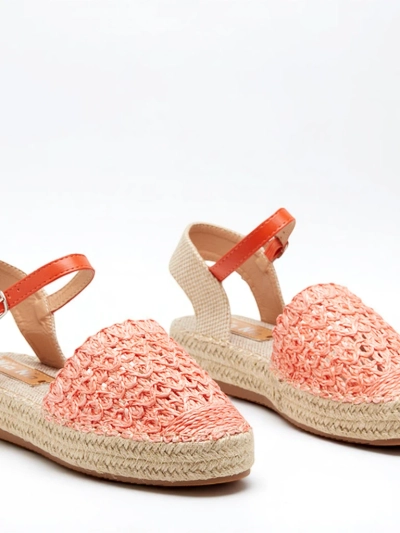 Oranžové dámske espadrilky s prelamovaným Triumf - Obuv