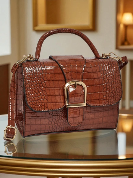 Lakirana Majhna ženska torbica iz eko usnja Orlina