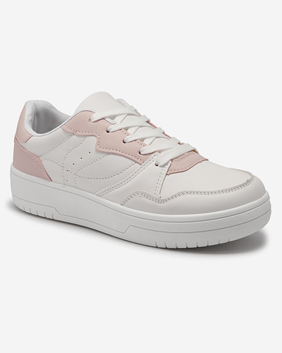 OUTLET Biela dámska športová obuv s ružovými vložkami Tercua- Footwear