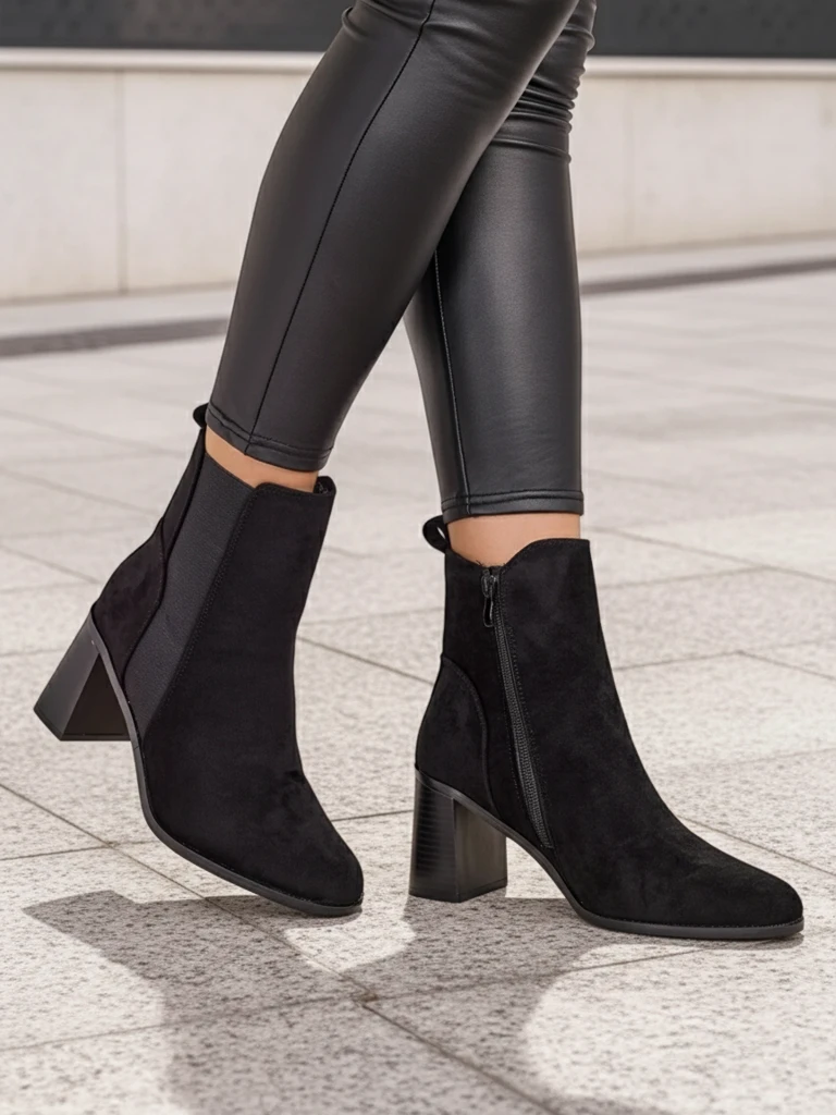 Dámske kotníkové čižmy s opätkom Royalfashion Enotto