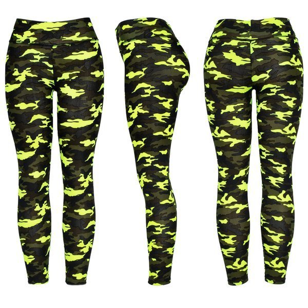 Sportovní legíny v neonově zelené kameni - Kalhoty 1