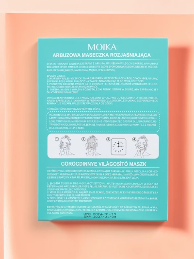 MOIKA Maska za obraz v lističih z lubenico za posvetlitev