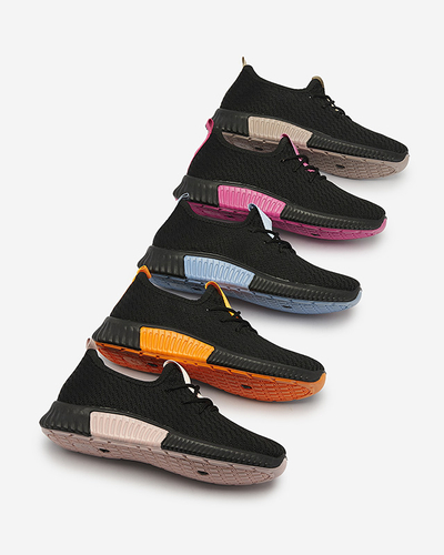 Čierna dámska športová obuv s hnedými vložkami Keteti - Obuv