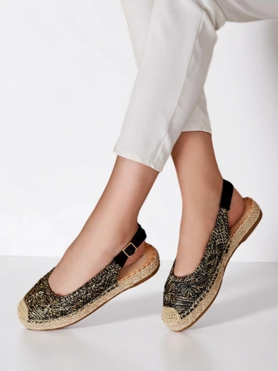 Royalfashion Dámske espadrilky s ozdobnou výšivkou