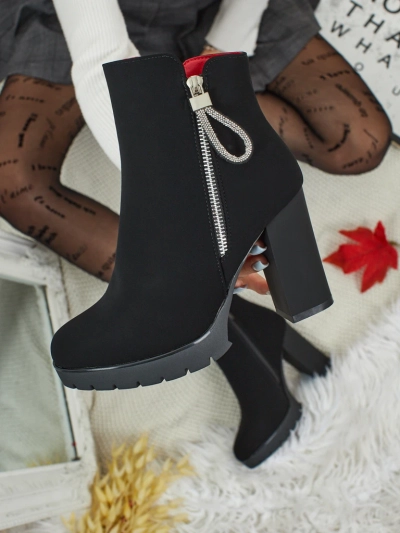 Ženski gležnarji iz eko usnja s peto Marellin