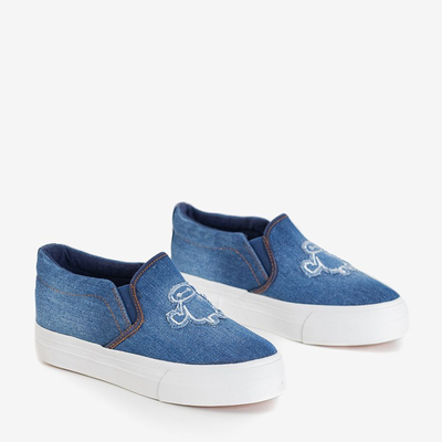 Tmavomodré dámske tenisky na platforme Boatik - Obuv