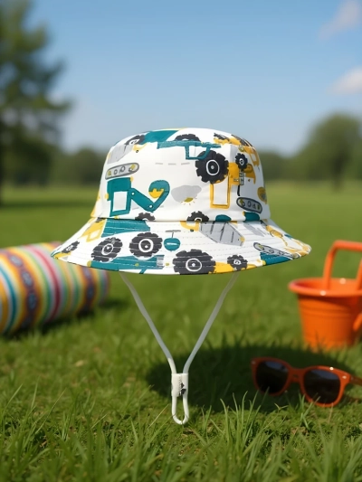 Royalfashion Detský klobúk Bucket Happy Patches