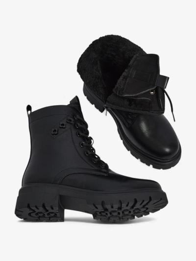 Eko usnjeni ženski gležnarji na vezalke Nometa