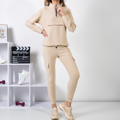 Dámska béžová športová súprava - Oblečenie